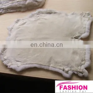 Top Grade Natural New Finished Tanned Processed Rex Rabbit Fur Skin thumbnail-1