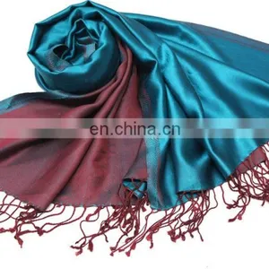 Fashion Long Silk Shawl,Reversible Indian Silk Stoles,pure Silk Scarves thumbnail-4