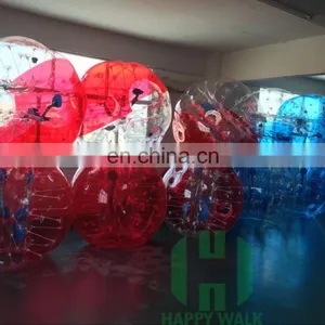 Half Clear and Half Red/Blue 0.8mm 100% TPU 1.5m Dia Bubble Soccer Inflatable Giant Globe Ball Body Bumper Ball for Adult thumbnail-4