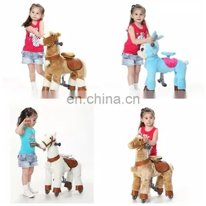 HI Plush Riding Horse, Plush Mechanical Walking Horse Toy, Walking Ride on Horse thumbnail-1