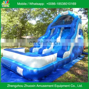 Infltable Blue Blow Up Water Slide For Park thumbnail-1