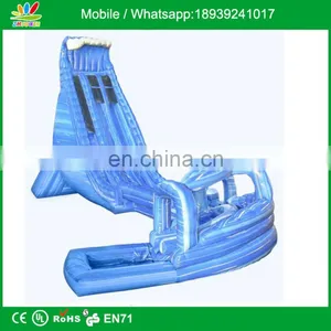 Inflatable 36ft Blue Crush Dual Lane Slide With Twist Pool thumbnail-1