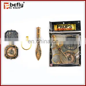 3pcs Mini Plastic Pirate Sword Toy With Compass thumbnail-1