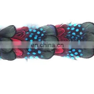 Mixed Color Hackle Feathers High Quality Feather Trim thumbnail-1