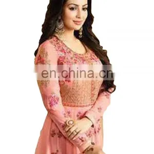Occasion Party Wear Anarkali Suits Semi Stitched Suits Dress Material 2017 thumbnail-2