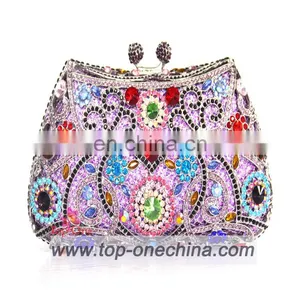 Factory Wholesale High Quality With Stones India Clutch Bag Full of Crystal Evening Bags thumbnail-1