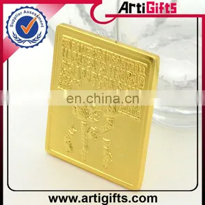 Rectangle Shape Metal Gold Coins Personalized thumbnail-1