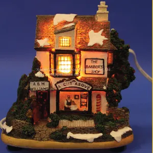 X'mas House Light Play Snowman Polyresin Christmas House Decoration thumbnail-1