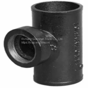 No-Hub Cast Iron Soil Fittings Double Sanitary Tapped Tee thumbnail-2