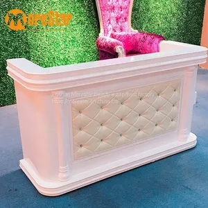 Modern Beauty Design Small White Glss Reception Desk in Office thumbnail-1