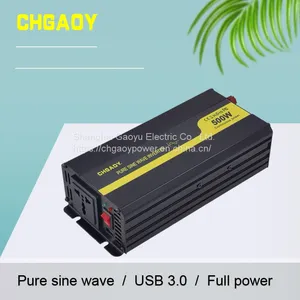 Reliable Pure Sine Wave 500W Continuous/1000W Peak Car Power Inverter 12V To 110V Adapter With 2 AC Sockets And 2A USB Port thumbnail-1