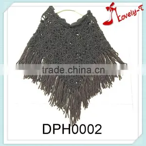 Handmade Crochet Knitted Flower Ponchos Design Sweater for Baby Girl thumbnail-1
