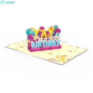 Birthday Celebration Pop-up Cards Best Happy Birthday Gift 3D Pop Up Card for Teens thumbnail-2