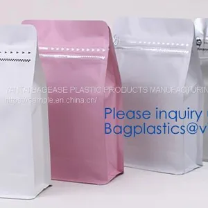 Doypack Matte Mylar Packaging Bag Black Plastic Aluminum Foil Smell Proof Mylar Coffee Zipper Lock Bags thumbnail-1