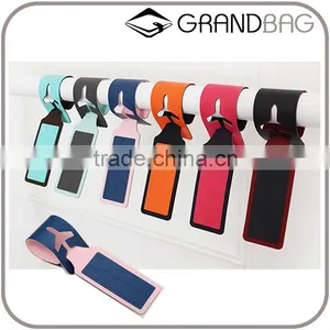 Patched Genuine Cow Leather Funny Luggage Tags Airplane Baggage Tag Travel Accessories thumbnail-1