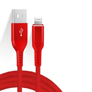 1m C89 Nylon Braided Mfi Certified Usb to Lightning Charging Cable for IPhone 11/12 Mini 13 Pro thumbnail-1
