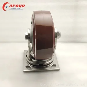 Wet Or Corrosive Environment Use Heavy Duty SS304 Caster 100/125/150/200mm Stainless Steel Castors Wheels thumbnail-4