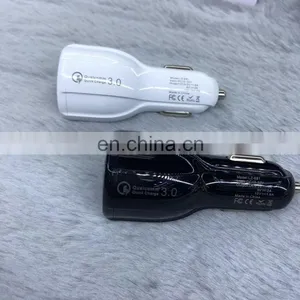 Wholesale Metal Fast Charger 2A USB Adapter Dual 2 Port Universal Mobile Phone USB Qc3.0 Car Charger for IPh thumbnail-5