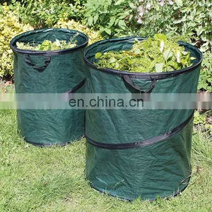 Heavy Duty Collapsible Leaf Basket Bags With 4 Handles for Lawn Yard Pool Plant Trash Trimming Gardening Containers thumbnail-5