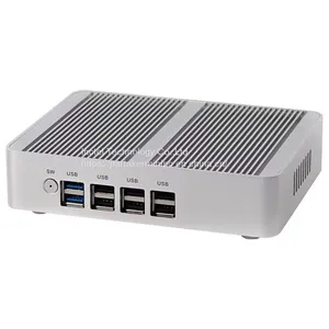 Partaker Fanless Mini PC Alder Lake-N Intel Core N100 Windows 11 Pro HTPC 2 x LAN 1 x DP 2 x HDMI WiFi Desktop Computer thumbnail-3