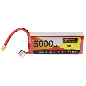 High C-Rate Lithium-Polymer Batteries for RC Flying Models 5000mAh 100C thumbnail-1
