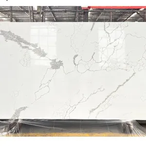 Code：1007，Calacatta Artificial Stone Quartz Slab Kitchen Countertops thumbnail-1