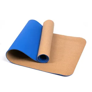 New Arrival Eco Friendly Custom Print Anti Slide Private Label Exercise Organic Cork Yoga Mat thumbnail-1