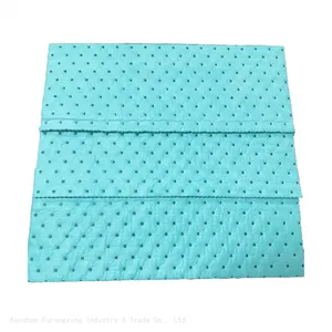 Factory Supply Dimpled Type Green Color Oil Only Spill Absorbent Pads Mats thumbnail-1