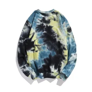 Manufacturer Wholesale Custom Cotton French Terry Men SweatShirts Tie Dye Crew Neck Jumper Sweatshirts thumbnail-5