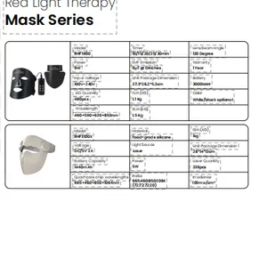 Red Light Therapy Mask Series Mask Beauty Device Red Light Photon Rejuvenation Spectrometer Household Facial Mask Instrument thumbnail-4