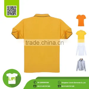 Polo Shirt Custom for Mens, Yellow Color Polyester t Shirt Printing in China Supplier's Choice thumbnail-2