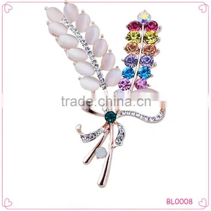 Alloy Bulk Leaves Bouquet Rhinestone Wedding Brooch Wholesale thumbnail-1