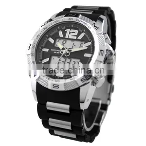 LP7325 Best Quality 3atm Water Resistant Dual Watch With Rubber Watch Strap thumbnail-3