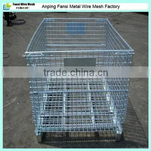 Folding Welded Steel Galvanized Pallet Cage(Anping Manufacture) thumbnail-1