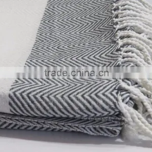 Hammam Turkish Moroccan Fouta Towel Peshtemal Soft Beach Pareo Cotton Towels thumbnail-6