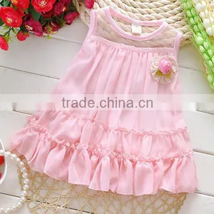 New Products Best-Selling Ball Gown Ombre Beading Prom Dresses,Pink Flower Dress Kids Sleeveless Children Frock Chiffon thumbnail-4