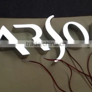 Custom Shop Front Logo in Stainless Steel 3D and Backlit Logo thumbnail-5