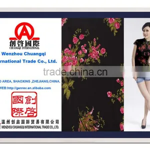 Textile Printing Product With Beautiful Flowers on Poplin Cotton Fabrics thumbnail-1