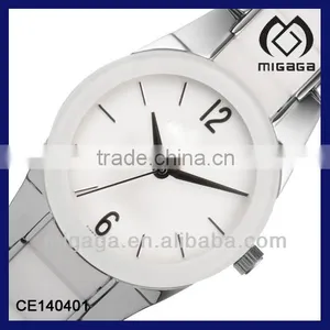 2014 POPULAR WHITE ZIRCONIA CERAMIC WATCH WITH CUSTOMIZED DESIGN thumbnail-1