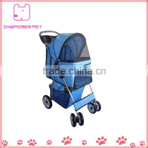 Easy Folding Pet Stroller With 4 Wheel Carts thumbnail-2
