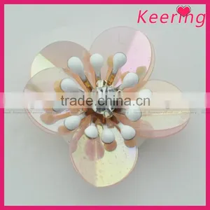 Guangzhou Stylish 3d Flower Sequin Applique thumbnail-1