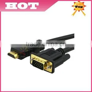 1.8M Gold HDMI Male to VGA HD-15 Male Cable 6ft 6 Feet thumbnail-1