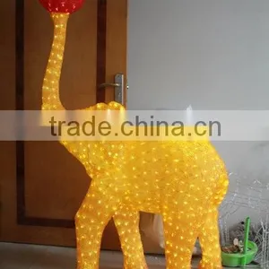 3D LED Christmas Acrylic Elephant Motif Light thumbnail-1