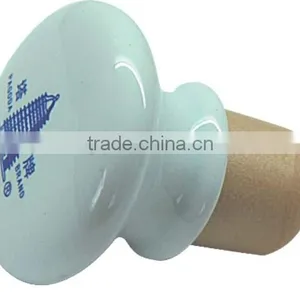 White Ceramic Cork Plugs for Wine thumbnail-1