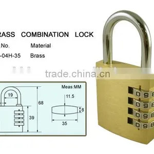 Brass Padlock Fingerprint Door Lock Sliding Wooden Door Lock thumbnail-1