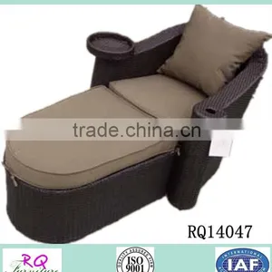 High Quality Rattan Sunbed PE Rattan With Cushion thumbnail-1
