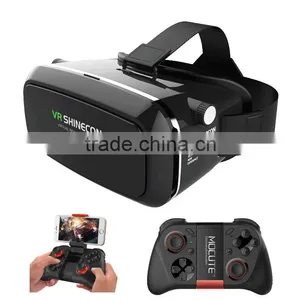 Shinecon VR Virtual Reality 3D Glasses Headset Oculus Rift Helmet Video for 3.5'-6.0' Smartphone Google Cardboard DK2 + Gamepad thumbnail-1