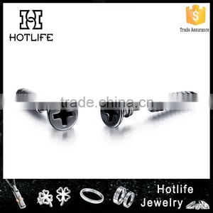 Jewellery Shop Design Thick Black Plating Earring Setting Without Stone for Men thumbnail-1