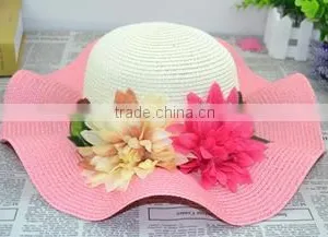 Women Flower Straw Hat,Sun Beach Summer Hats For Ladies thumbnail-1