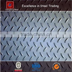 Hot Rolled Checkered Plate/Diamond Steel Plate From Shanghai Factory thumbnail-1